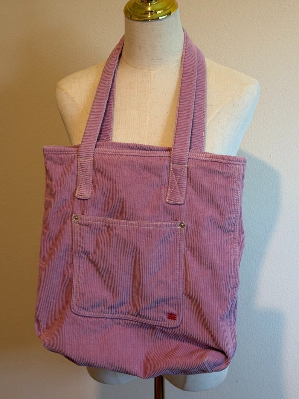 Purple Corduroy Tote Bag 100% Cotton Shoulder Bag Hobo Eco Shopping